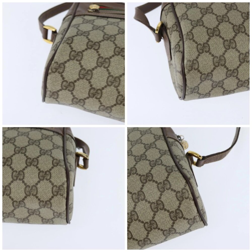 GUCCI GG Supreme Web Sherry Line Shoulder Bag PVC Beige 001 44 6472 Auth 150085 - Picture 15 of 15